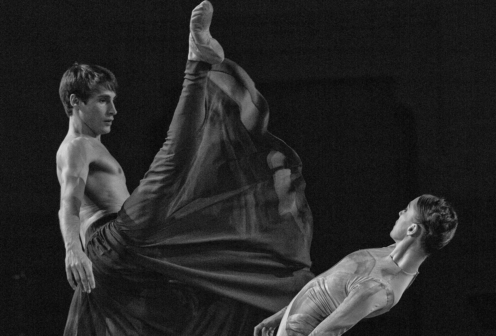 Contemporary dance performers on stage